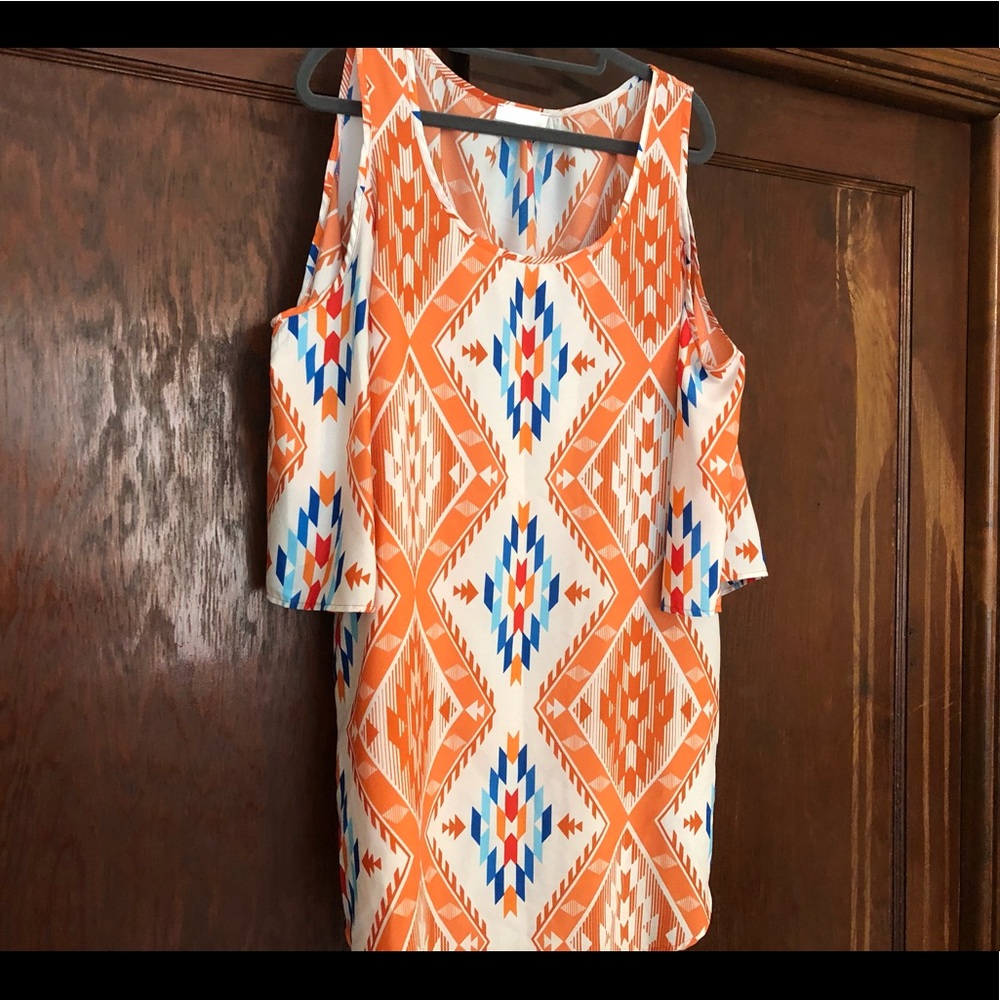 Glam Aztec print sun dress
